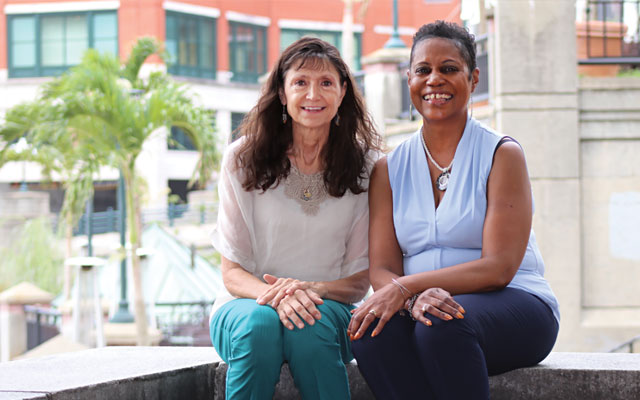 Anna Seelig, BCBSRI Care Coordinator, and Donna Sams, BCBSRI member 