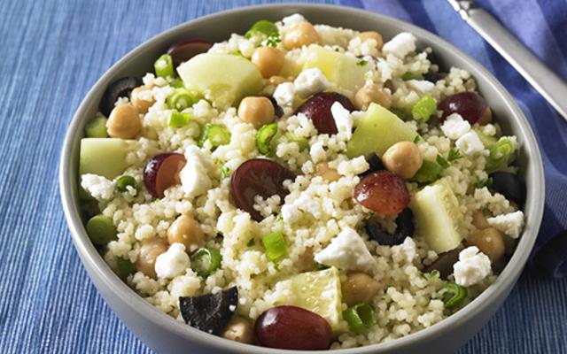 Mediterranean couscous salad with chickpeas